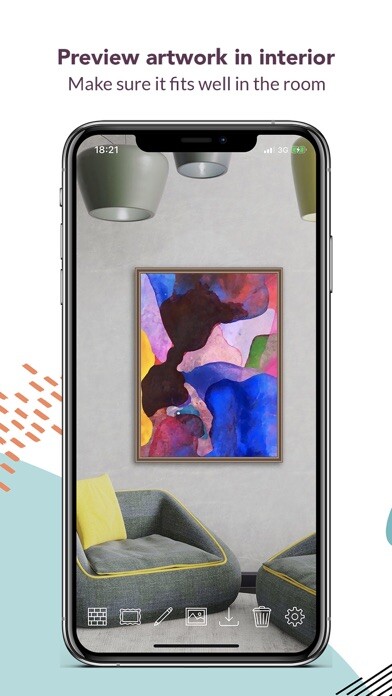 Emulate iPhone app Artmywall - Show art on walls using MyAndroid