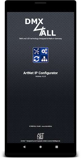 Run android online APK ArtNet IP Configurator from MyAndroid or emulate ArtNet IP Configurator using MyAndroid