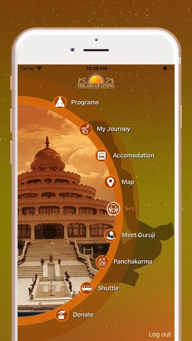 Emulate iPhone app Art of Living Ashrams using MyAndroid Emulate iPhone app Art of Living Ashrams using MyAndroid