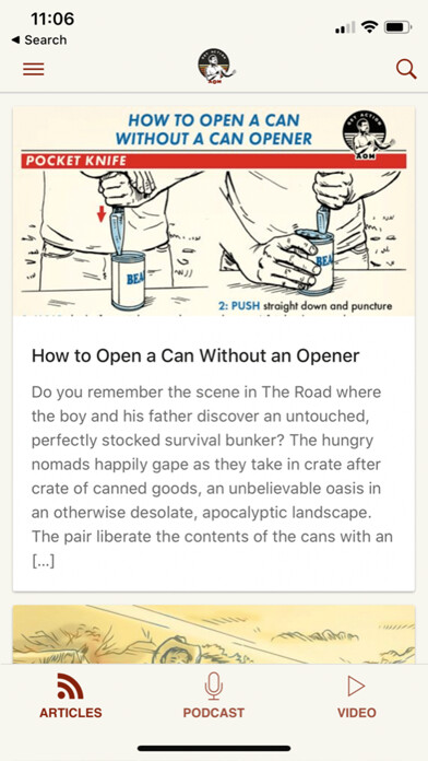 Emulate iPhone app Art of Manliness using MyAndroid