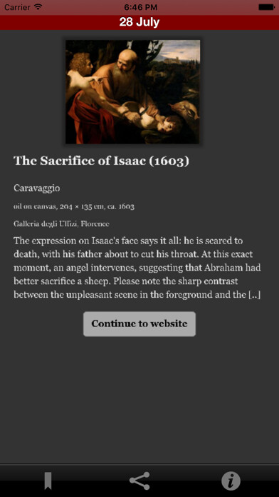Emulate iPhone app Art of the Day using MyAndroid