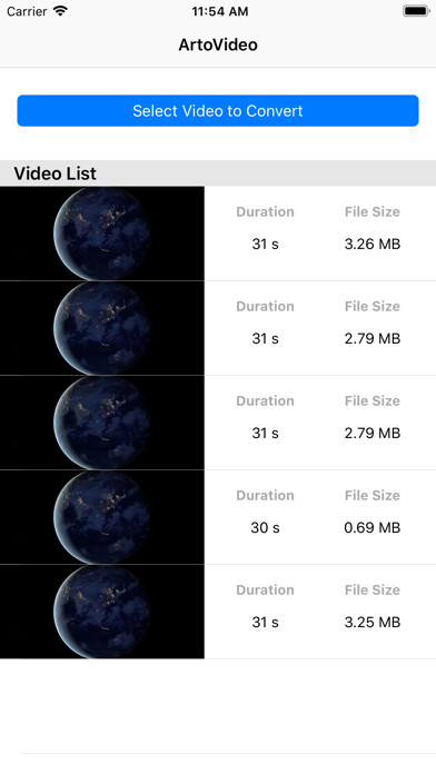 Emulate iPhone app ArtoVideo using MyAndroid