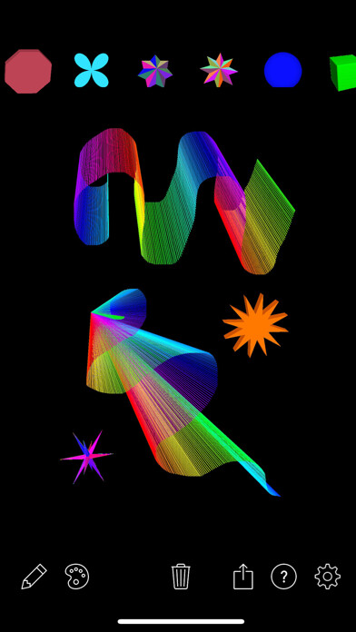 Emulate iPhone app Art Swirl 3D using MyAndroid