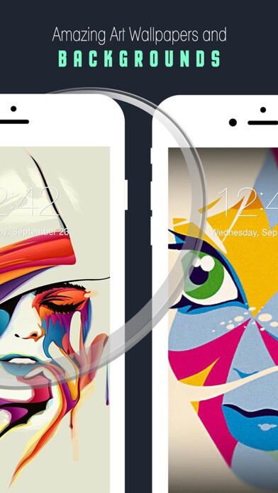 Emulate iPhone app Art Wallpapers & Backgrounds 3D –Beautiful Abstract & illusion HD Lock Screen Wallpaper using MyAndroid
