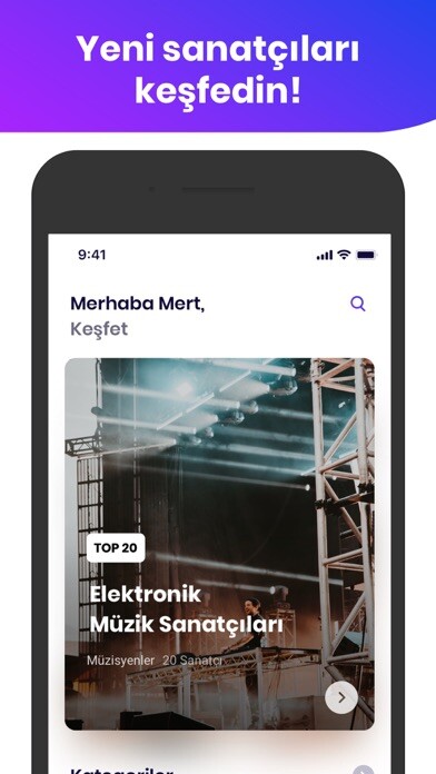 Emulate iPhone app Artyz - Sanatçıları Keşfet using MyAndroid