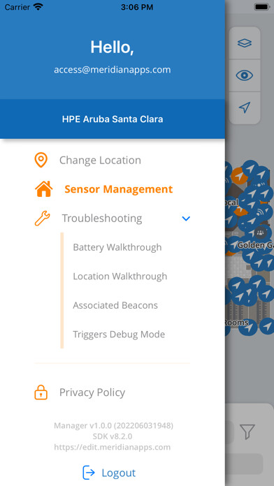 Emulate iPhone app Aruba Meridian Manager using MyAndroid Emulate iPhone app Aruba Meridian Manager using MyAndroid