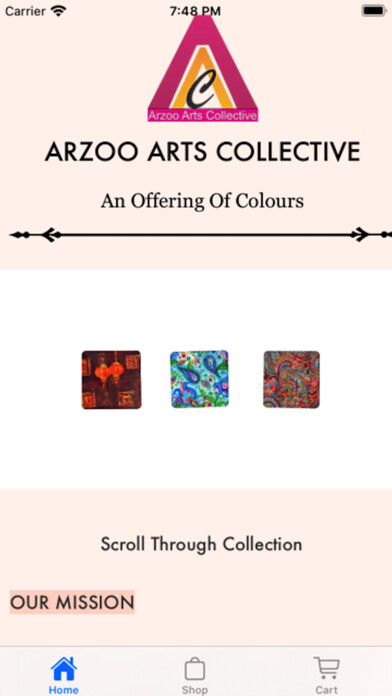 Emulate iPhone app ArzooArtsCollective using MyAndroid Emulate iPhone app ArzooArtsCollective using MyAndroid