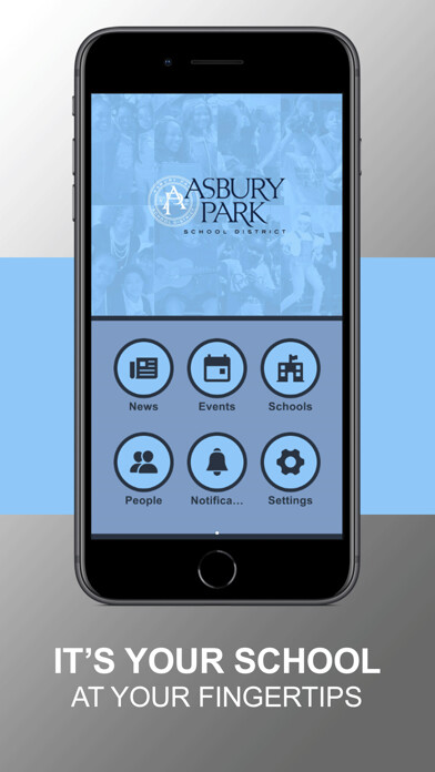 Emulate iPhone app Asbury Park School District using MyAndroid