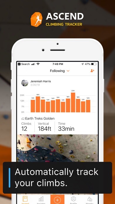 Emulate iPhone app Ascend Climbing Tracker using MyAndroid Emulate iPhone app Ascend Climbing Tracker using MyAndroid