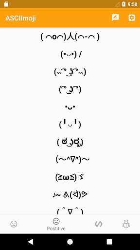 Run android online APK ASCIImoji - ASCII Emoticons from MyAndroid or emulate ASCIImoji - ASCII Emoticons using MyAndroid