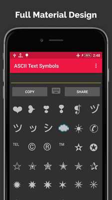 Emulate Android APK ASCII Text Symbols Emulate Android APK ASCII Text Symbols
