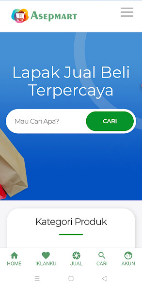 Run android online APK Asepmart Marketplace from MyAndroid or emulate Asepmart Marketplace using MyAndroid