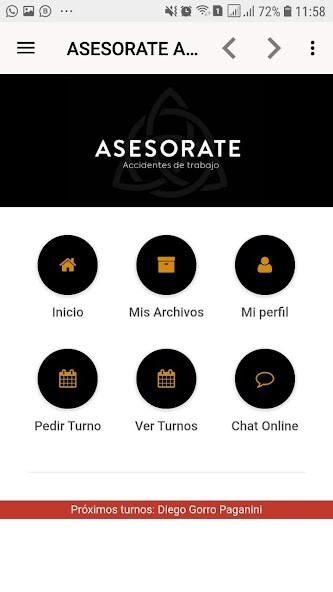 Run android online APK ASESORATE Accidentes de trabajo from MyAndroid or emulate ASESORATE Accidentes de trabajo using MyAndroid