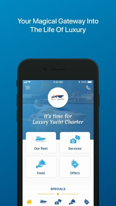 Emulate iPhone app Asfar Yachts using MyAndroid