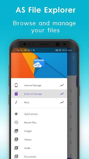Run android online APK AS File Explorer - File Manager from MyAndroid or emulate AS File Explorer - File Manager using MyAndroid