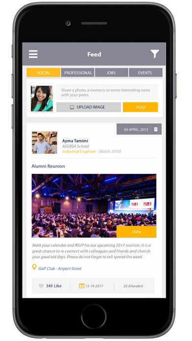 Emulate iPhone app ASGBSA Alumni using MyAndroid