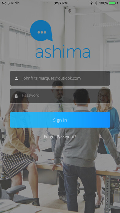 Emulate iPhone app Ashima Employee Portal using MyAndroid