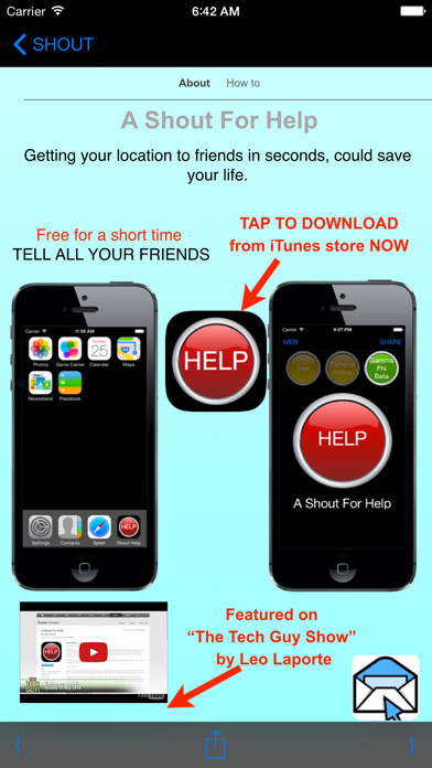 Emulate iPhone app A Shout For Help using MyAndroid Emulate iPhone app A Shout For Help using MyAndroid