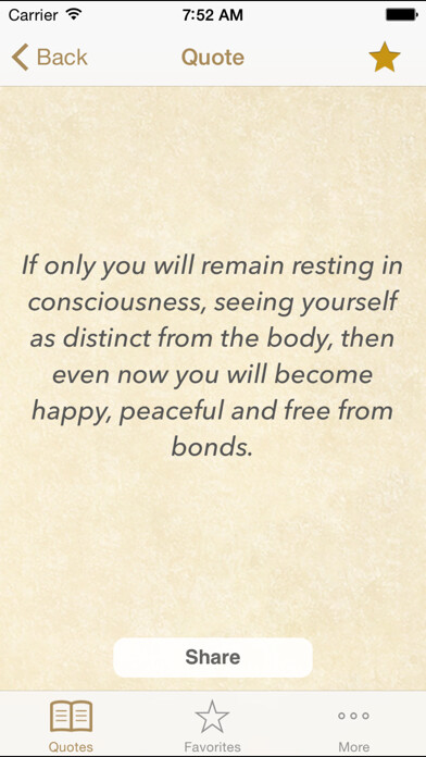 Emulate iPhone app Ashtavakra Gita Nondual Quotes using MyAndroid