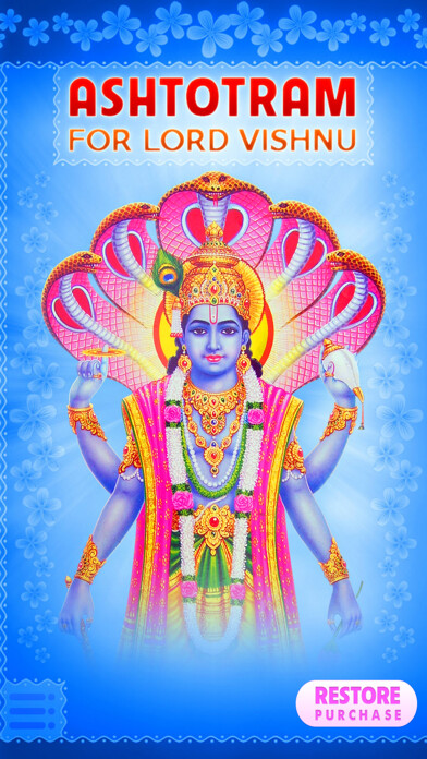 Emulate iPhone app Ashtotram For Lord Vishnu using MyAndroid Emulate iPhone app Ashtotram For Lord Vishnu using MyAndroid