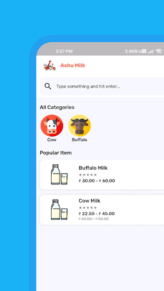 Run android online APK Ashu Milk - Milk Delivery App from MyAndroid or emulate Ashu Milk - Milk Delivery App using MyAndroid