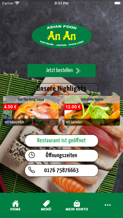 Emulate iPhone app Asia Food An An using MyAndroid Emulate iPhone app Asia Food An An using MyAndroid