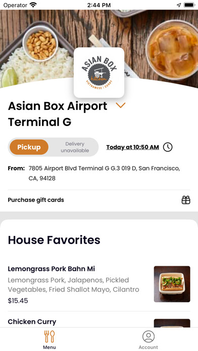 Emulate iPhone app Asian Box Mobile Ordering using MyAndroid Emulate iPhone app Asian Box Mobile Ordering using MyAndroid