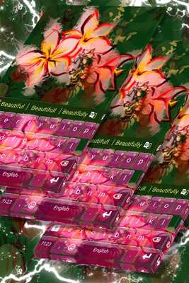 Emulate Android APK Asian Flowers Keyboard Theme