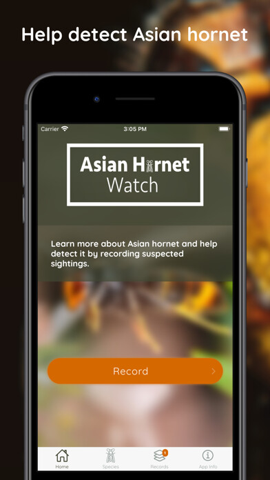 Emulate iPhone app Asian Hornet Watch using MyAndroid