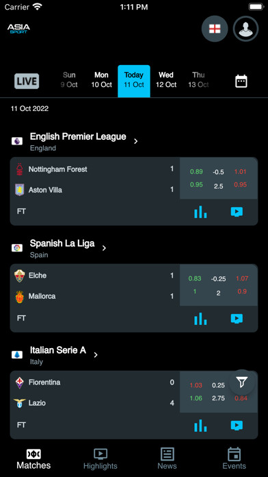 Run android online APK AsiaSport - Live Sports Scores from MyAndroid or emulate AsiaSport - Live Sports Scores using MyAndroid