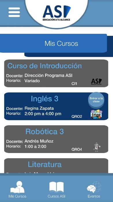 Emulate iPhone app ASI Educación a tu Alcance using MyAndroid