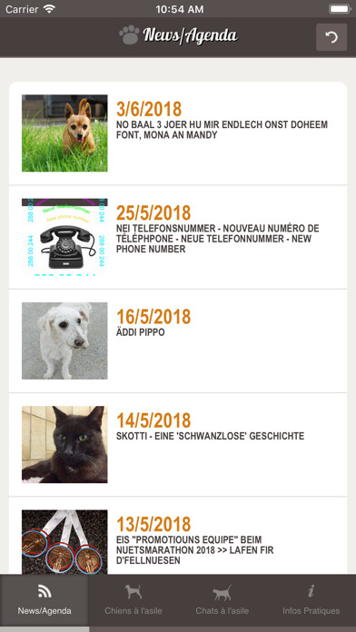 Emulate iPhone app Asile Dudelange using MyAndroid
