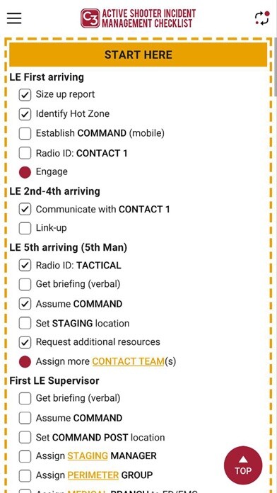 Emulate iPhone app ASIM Checklist using MyAndroid