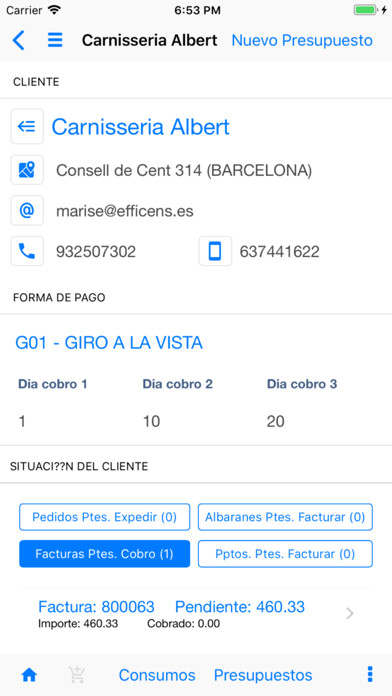 Emulate iPhone app Asistente de Ventas Efficens using MyAndroid Emulate iPhone app Asistente de Ventas Efficens using MyAndroid