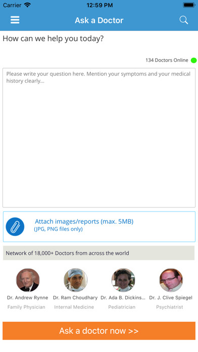 Emulate iPhone app Ask a Doctor using MyAndroid