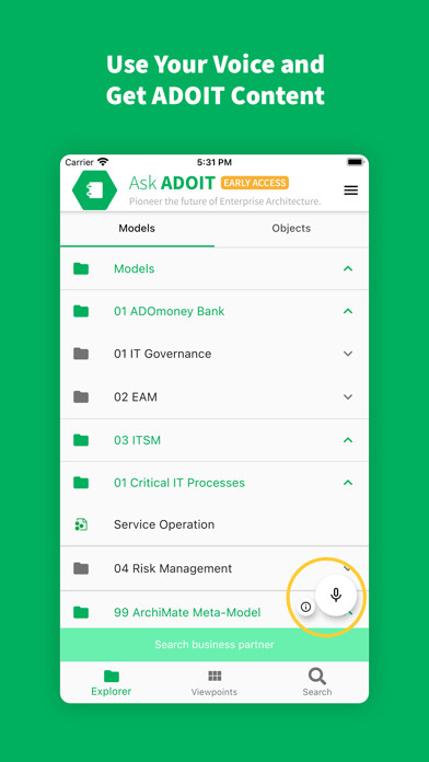 Emulate iPhone app Ask ADOIT (Early Access) using MyAndroid