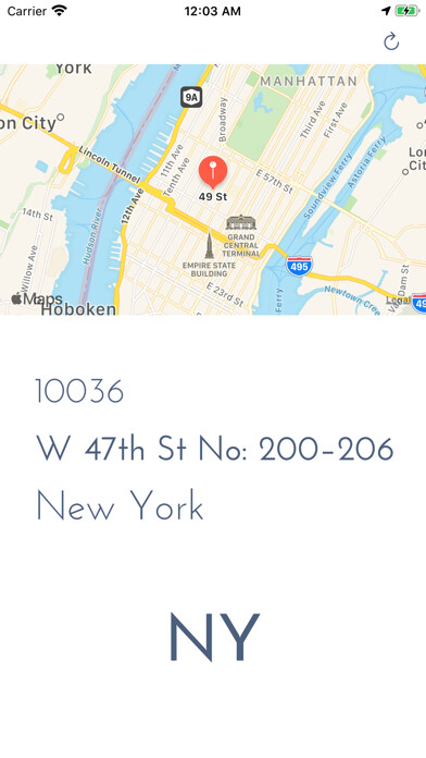 Emulate iPhone app Ask Adress - Where Am I using MyAndroid