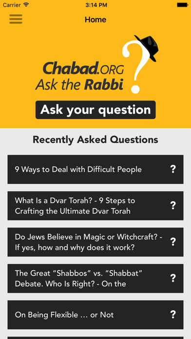 Run android online APK Ask the Rabbi from MyAndroid or emulate Ask the Rabbi using MyAndroid