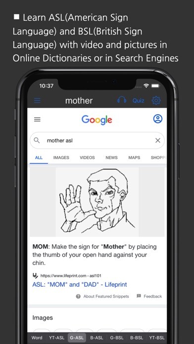 Emulate iPhone app ASL BSL Pro (Flashcards S) using MyAndroid