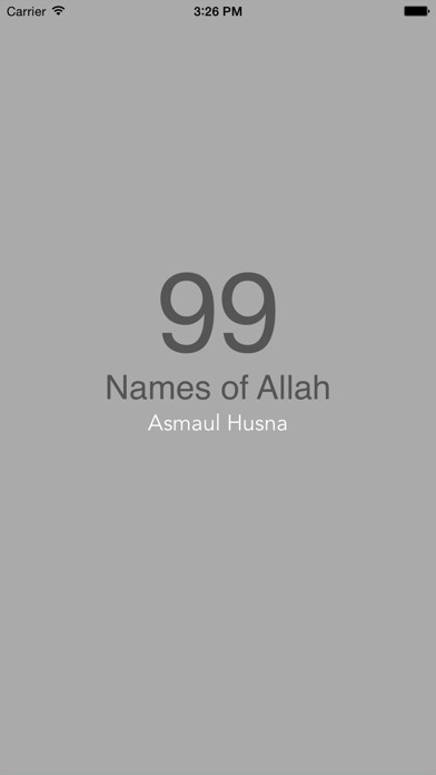 Emulate iPhone app Asmaul Husna Meaning : 99 Names of Allah (اسماء الله الحسنى ومعانيها) using MyAndroid