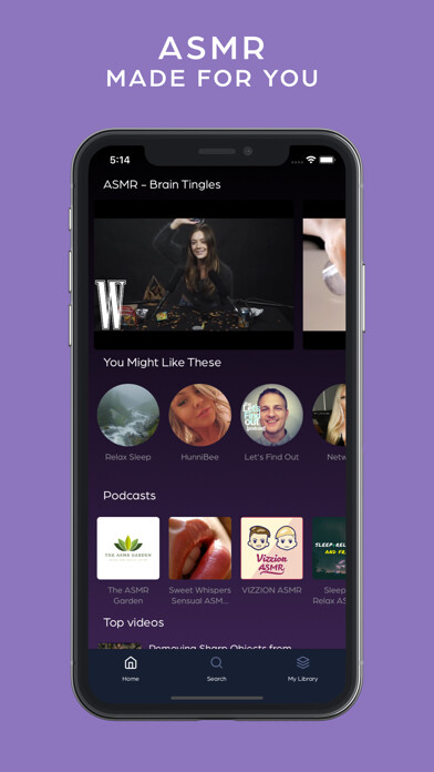 Emulate iPhone app ASMR - Brain Tingles using MyAndroid