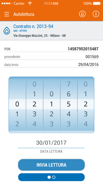 Emulate iPhone app AsmSet App gas e luce using MyAndroid