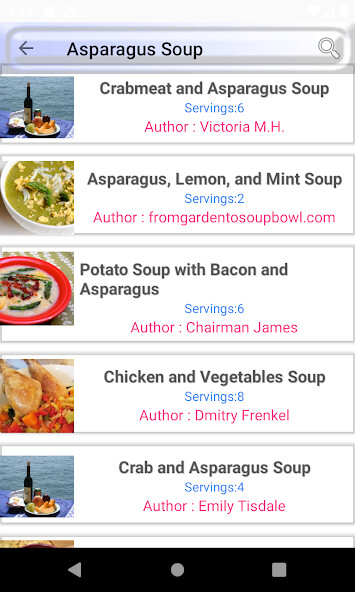 Emulate Android APK Asparagus Recipes