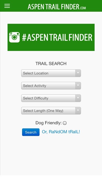 Emulate iPhone app Aspen Trail Finder using MyAndroid