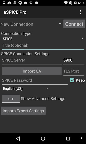Emulate Android APK aSPICE: Secure SPICE Client Emulate Android APK aSPICE: Secure SPICE Client
