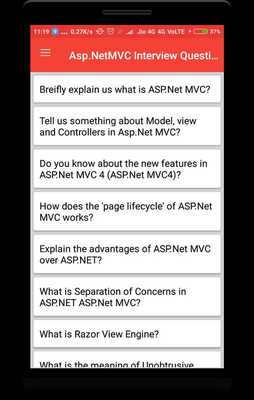 Emulate Android APK ASP.NET MVC Interview Questions