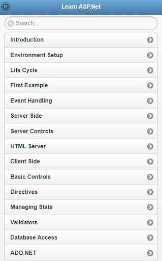 Run android online APK ASP.NET Tutorial Offline from MyAndroid or emulate ASP.NET Tutorial Offline using MyAndroid