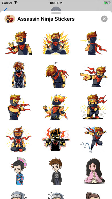 Emulate iPhone app Assassin Ninja Stickers using MyAndroid Emulate iPhone app Assassin Ninja Stickers using MyAndroid
