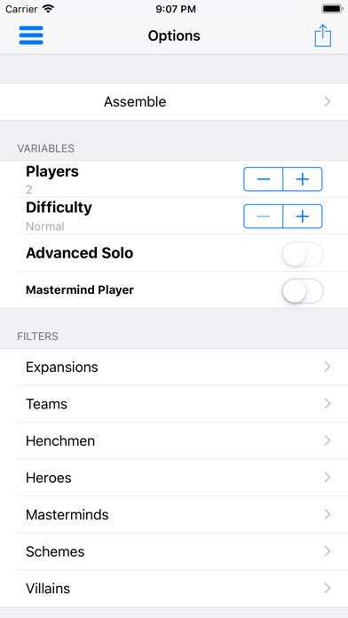 Emulate iPhone app Assemble: Legendary Randomizer using MyAndroid