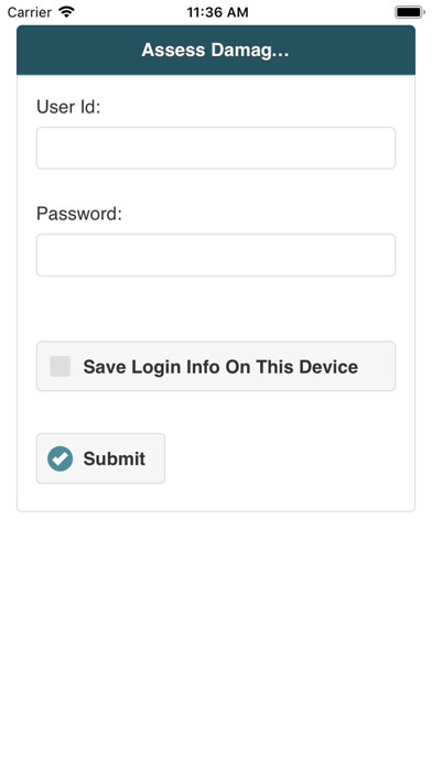 Emulate iPhone app Assess-Damage using MyAndroid
